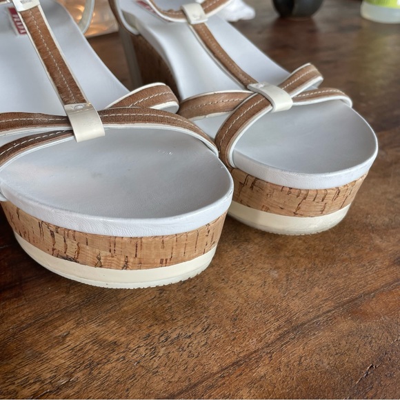 PRADA vintage patent leather and cork flatform platform sandal size 39 or US 9 - Picture 5 of 6